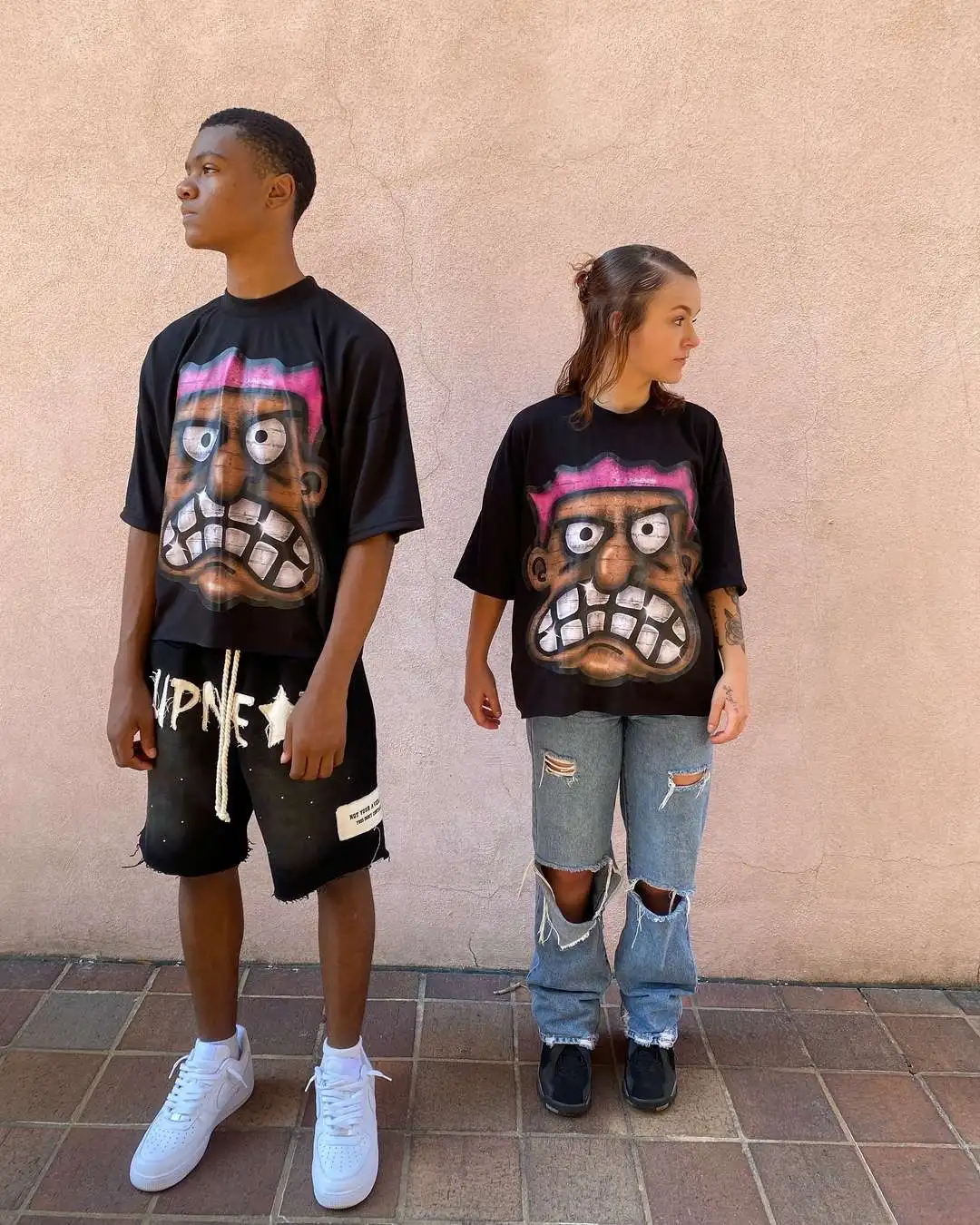 American Oversized Gothic Graphic T Shirt para Mulheres, Top, Streetwear, Big Face, Harajuku, Pro Choice, Coreano, Y2K, Roupas