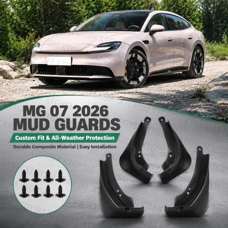 Mudguards FOR MG 07 2026 Auto Mud Flaps Exterior Styling Accessory ABS Plastic Anti Splash Mudguards Custom Car Accessories