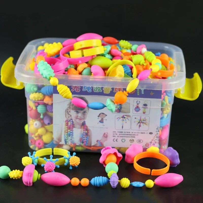 1050Pcs String DIY Handmade Beaded Toy With Storage Box Creative Girl Jewelry Bracelet Jewelry Making Toys Educational Gift