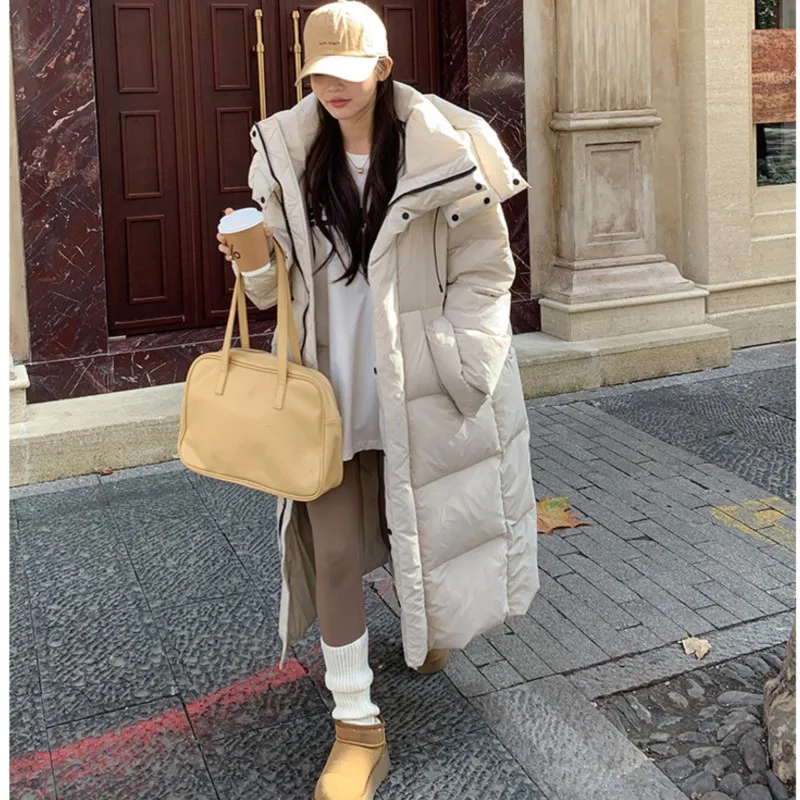 Johnature Winter New Hooded White Duck Down Long Warm Down Jacket 2024 Xin Korean Loose Thicken Warm Women Coats