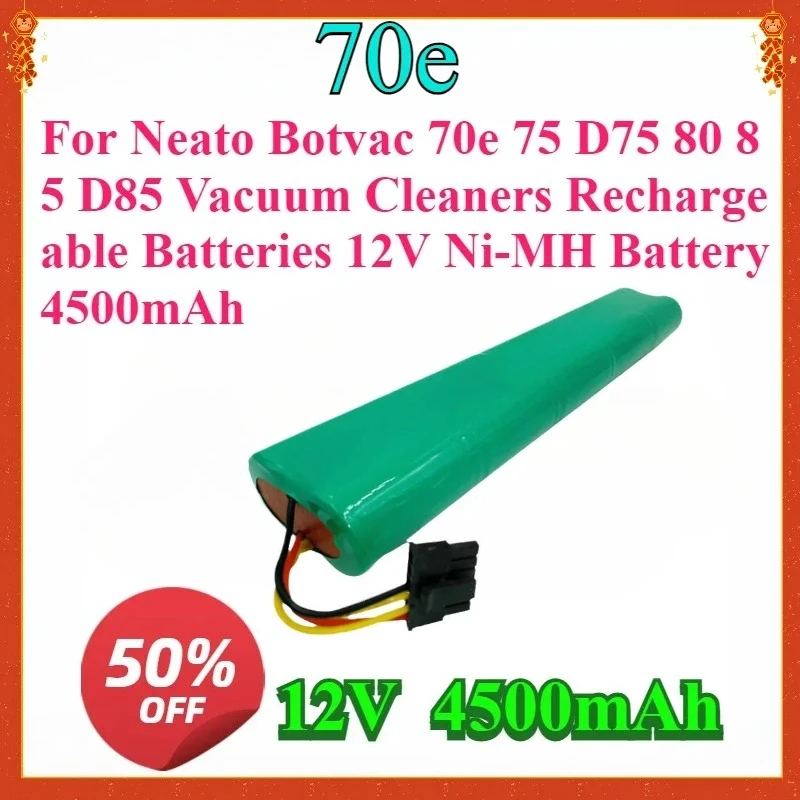 

For Neato Botvac 70e 75 D75 80 85 D85 Vacuum Cleaners Rechargeable High Quality Batteries Ni-MH Replaceable Battery 12V 4500mAh
