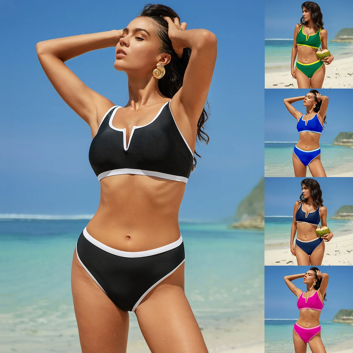 

2025 new women's swimsuit ins style, sexy swimsuit bikini split