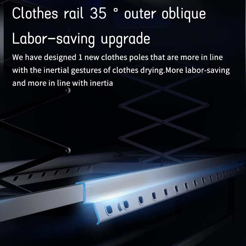 منتجات المنزل الذكي مجفف ملابس كهربائي للسقف متعدد الوظائف رف ملابس لرفع الشرفة 45 كجم