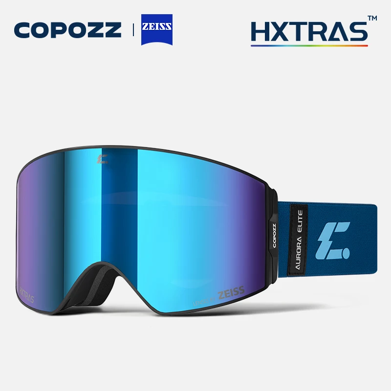 COPOZZ Neue Männer Magnetische Ski Brille Erwachsene Anti-fog-Ski Brille UV400 Schutz Schnee Snowboard Goggle Brillen mit Zeiss objektiv