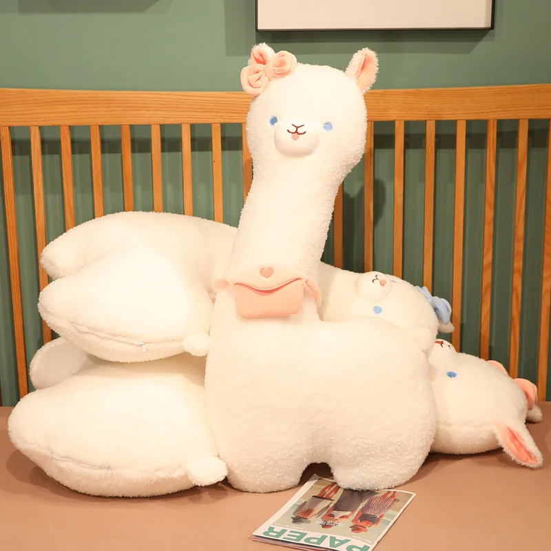 New Arrive 65/85cm Big Cute Soft Kawaii Sheep Alpaca Plush Toys Stuffed Doll Animals For Kids Girlfriend Gift