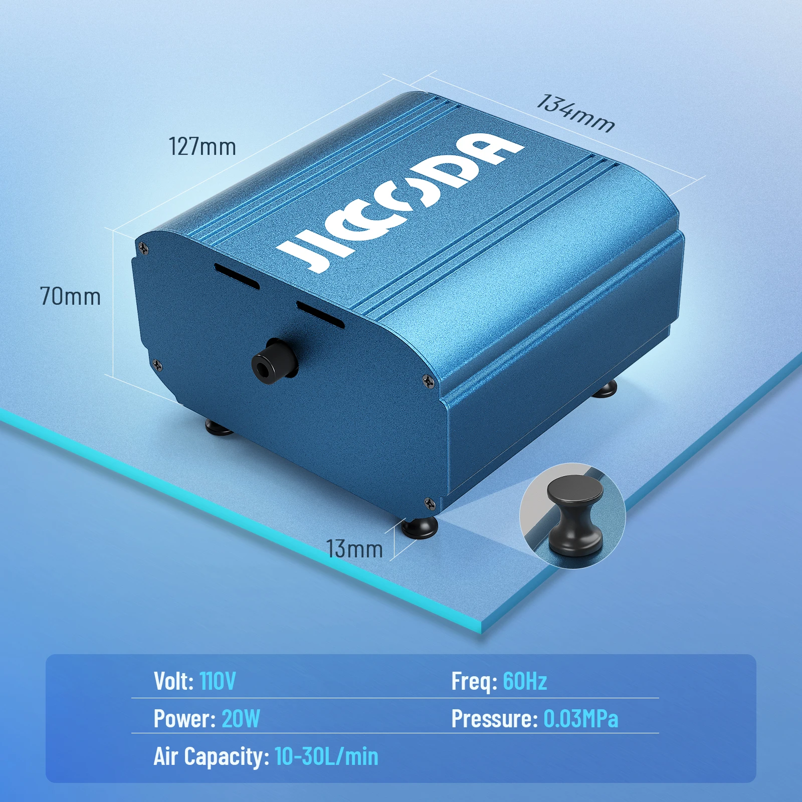 Imagem -06 - Jiccoda-air Assist para Gravador e Cortador a Laser Bomba de ar com Fluxo de ar 30l Min