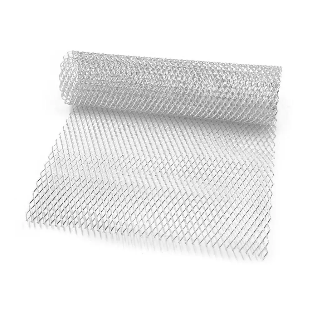 Universal 8*16MM Car Front Bumper Racing Grille Mesh Vent Car Tuning Rhombic Grill Mesh Sheet Aluminum Alloy Net 100 x 33cm