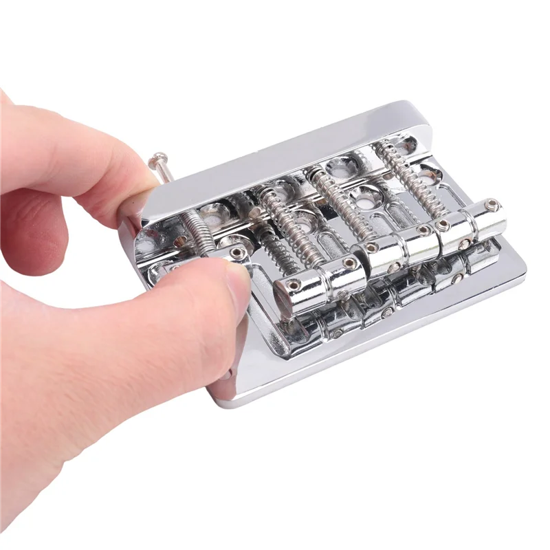

Y67A-2X 4 String Hardtail Bridge For Precision Jazz Bass Chrome 201B-4 Badass