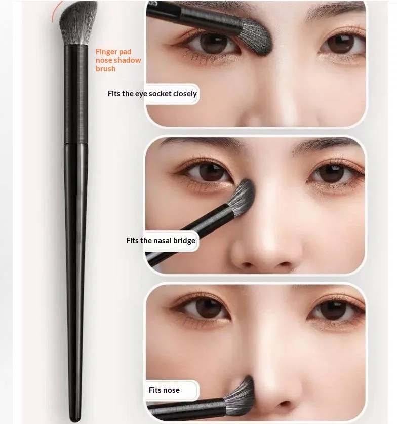 Double-Headed Ultra Soft Flat Highlighting Brush Seamless Mixing Nose Shadow No Shedding Makeup General Use No Shed