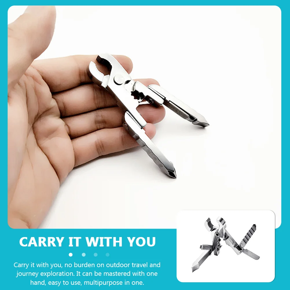 

10-In-1 Metal Multi-Tool Plier Outdoor Foldable Combinations Tool Small Stainless Steel Multi-Use Pincers For Camping Keychain