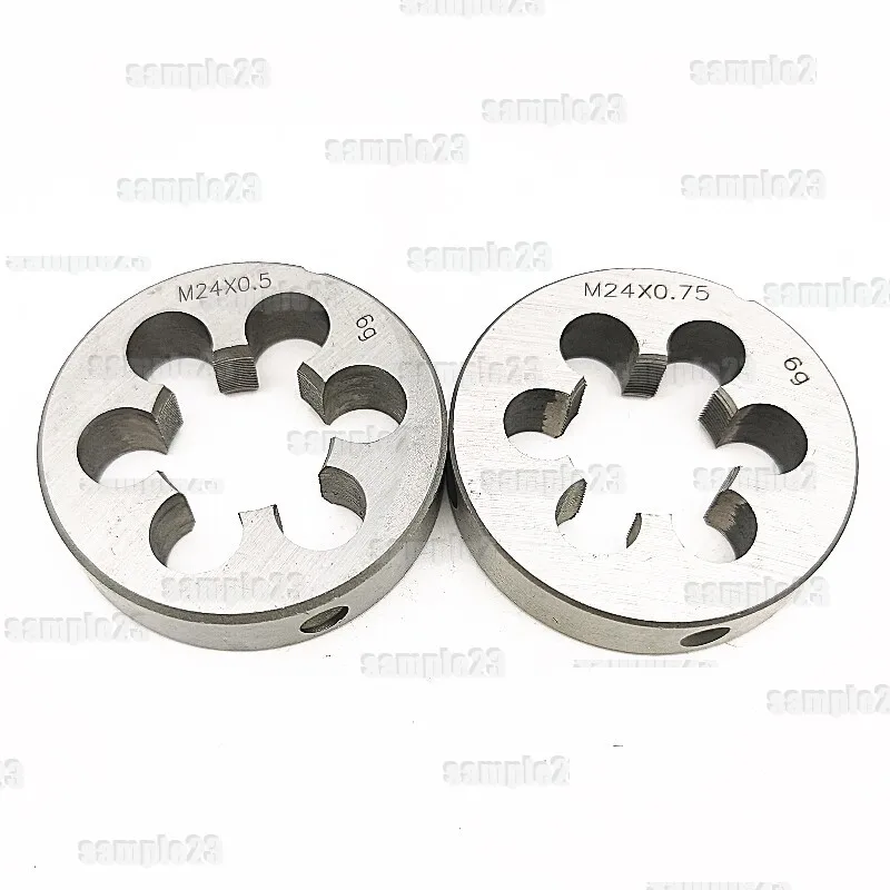 1PC M24 M25 M26 Metric Round Threading Die 0.5 0.75 1.25 1.5 1.75 2 2.5 3mm Pitch, Right & Left Hand Thread Tool