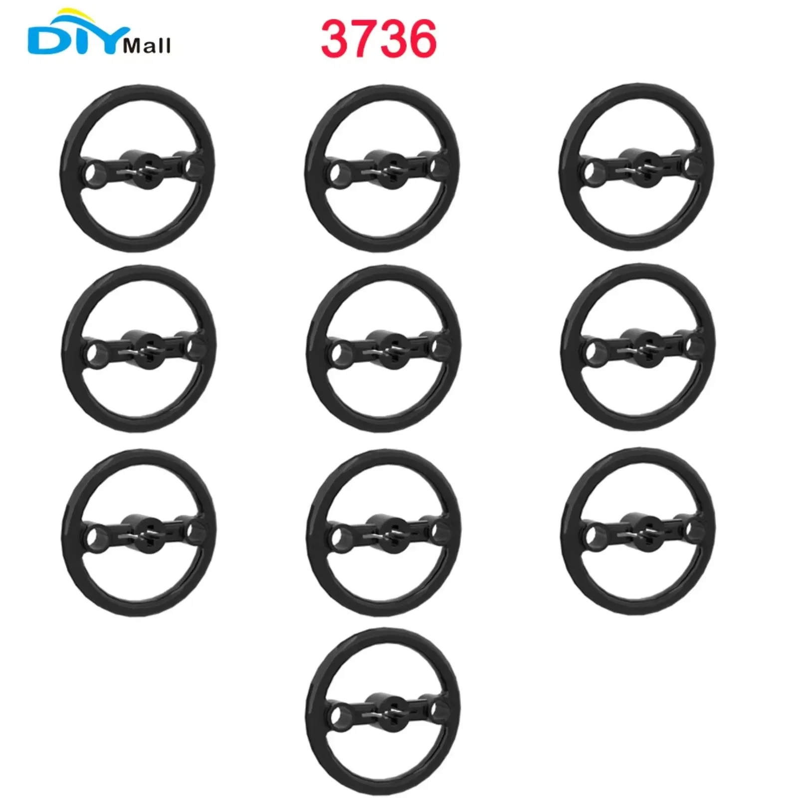 10Pcs MOC Parts 3736 High-tech Steering Pulley Large Compatible Bricks DIY Assmble Building Blocks