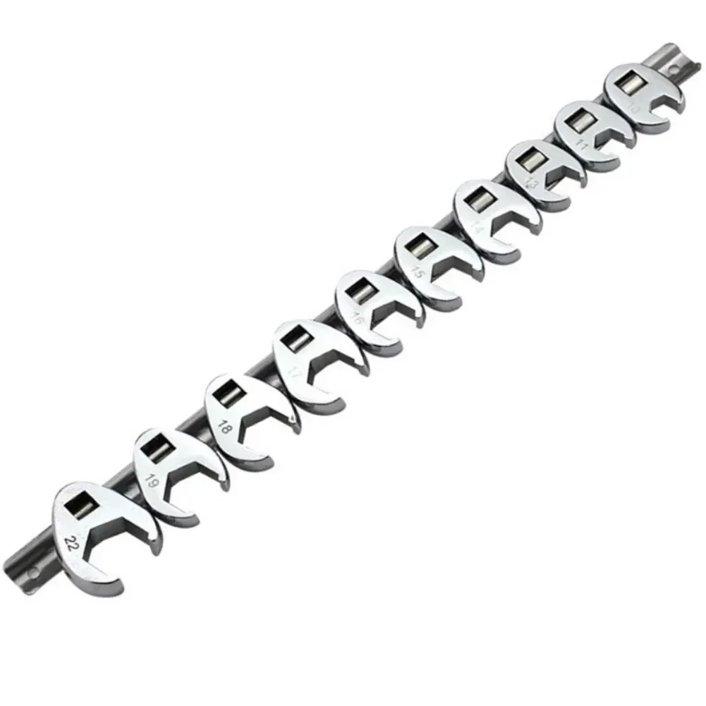 Crowfoot Wrench Set 10 To 22mm For Loosening Or Fastening Nuts And Bolts Crowfoot Wrenches Metric Foot Open End Spanner