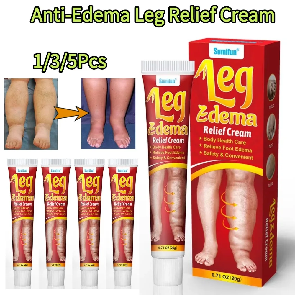 Crema de 20g para Aliviar el Edema en las Piernas, para Várices, Hinchazón, Masaje de Pies, Ungüento que Mejora la Circulación, Cuidado de las Piernas