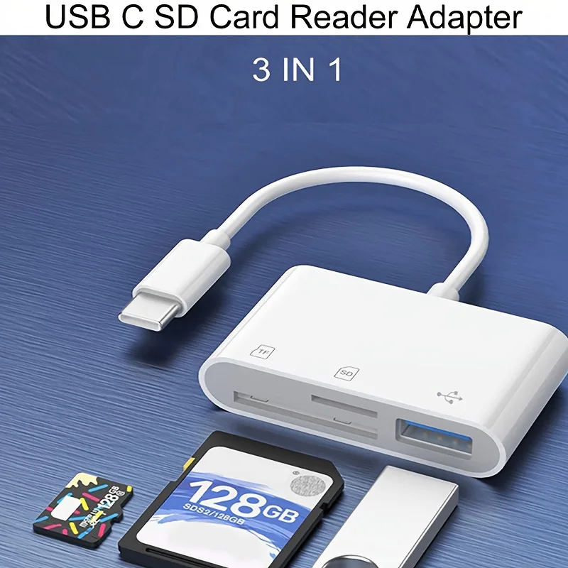 Type C Adapter TF  SD Memory Card Reader OTG Writer Compact Flash USB-C for IPad Pro Huawei Macbook Samsung Xiaomi Cardreader