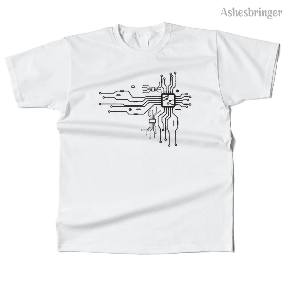 Mens Cotton CPU Heart Graphic High Quality T Shirt Street Casual Style Tee for Men and Women
