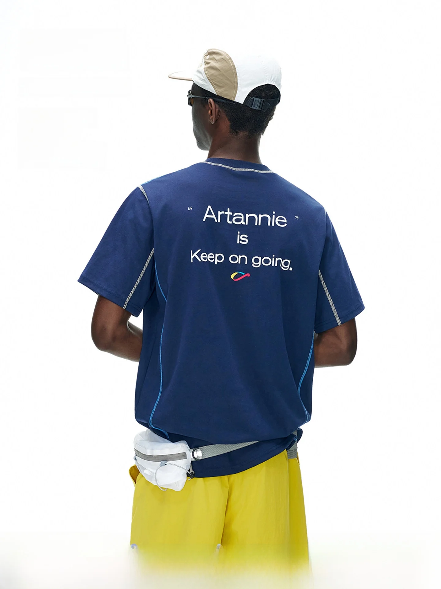 

ARTANNIE Men's Sport T-shirt Quick Dry Sweat Absorbent Short Sleeve 2026 New Summer American Contrast Color Outdoor Casual Co...