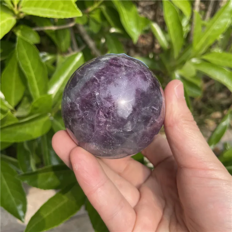 

1pcs Fluorite Crystal Ball Natural Purpl Quartz Decoration Home Reiki Ore Energy Stone Healing Mineral Handwork Fengshui DIY Gif