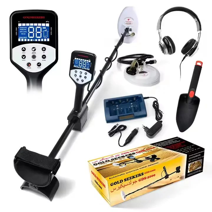 Professional GDS2000 Gold Seeker Metal Detector - High Precision Outdoor LCD Search for Undergrounds