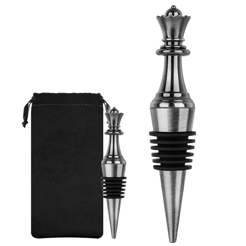 Portable Wine Stopper Chess Queen Design Party Club Drinks Bar Tool Champagne Saver Stoppers Wedding Barware