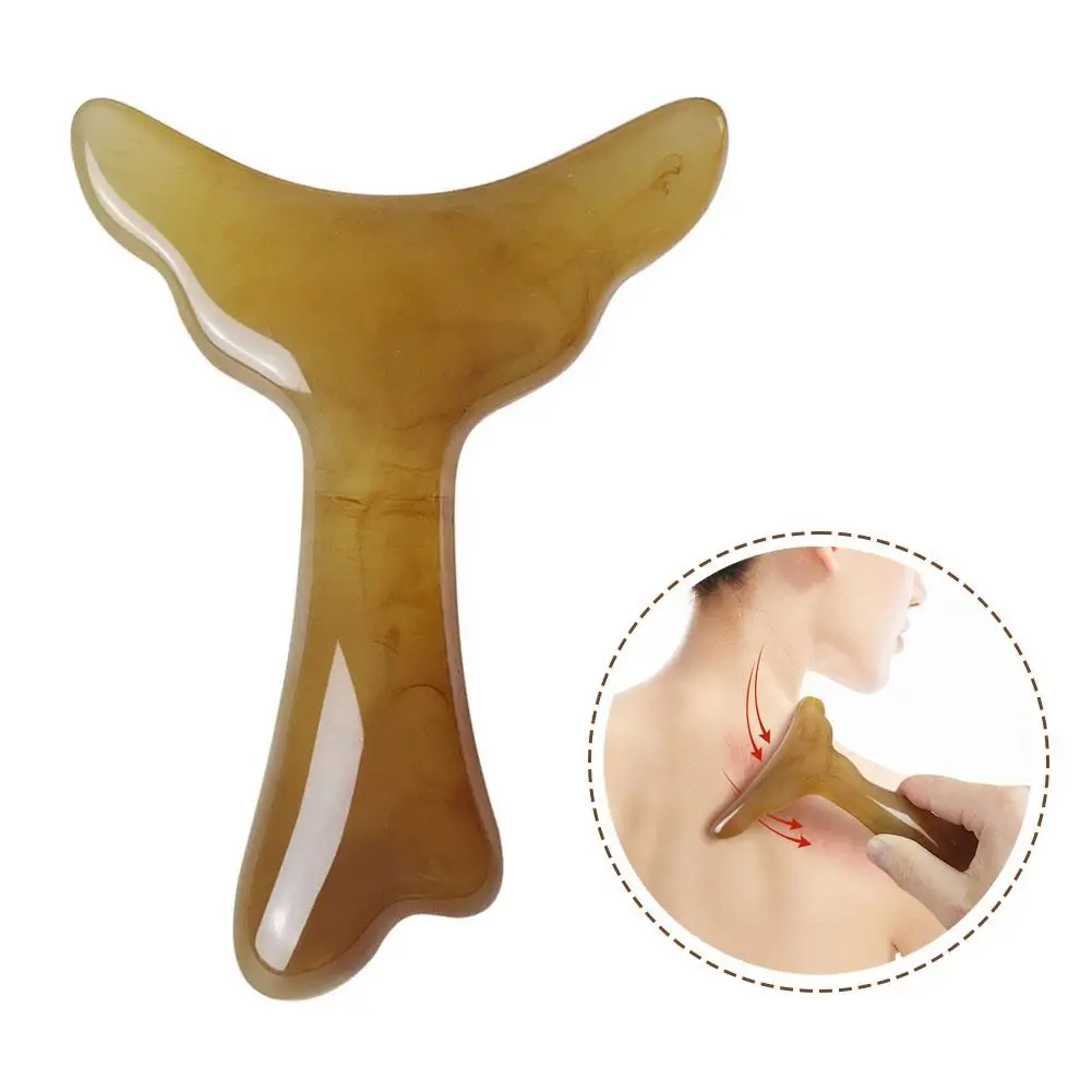 

Guasha Board Resin Facial Lifting Meridian Scraping Board Neck Shoulder Massage Tool for Acupuncture Point, Anti-Aging Skincare