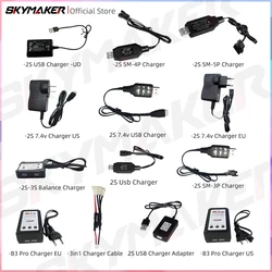 2s 7.4v Lipo Battery Charger Cable USB JST MX2.0 SM 3P 4P 5P For SYMA wltoys JJRC RC Boat Car Drone Helicopter parts Accessories