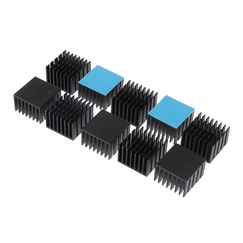 5Pcs radiatore radiatore dissipatore di calore in alluminio 22*22*15mm con nastro termico per Computer LED IC Chip elettronico