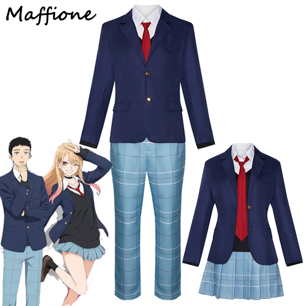 

Kitagawa Marin Cosplay Lovers Costume Anime Dress Up Roleplay Darling Uniform Women Men Disguise Outfit School Clothes Halloween
