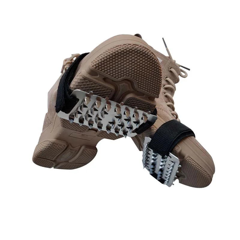 1 paar Ijs Grips Voor Schoenen Rvs Antislip Ijs Schoenplaten Schoen Spikes Ijs Schoenplaten Voor Wandelen vissen Wandelen Bergbeklimmen