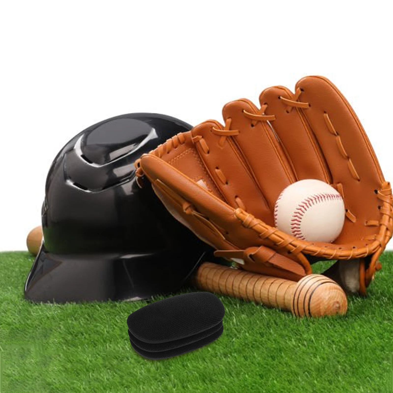 Mento pad da 3 pezzi per softball, coppa per maschera da baseball nera