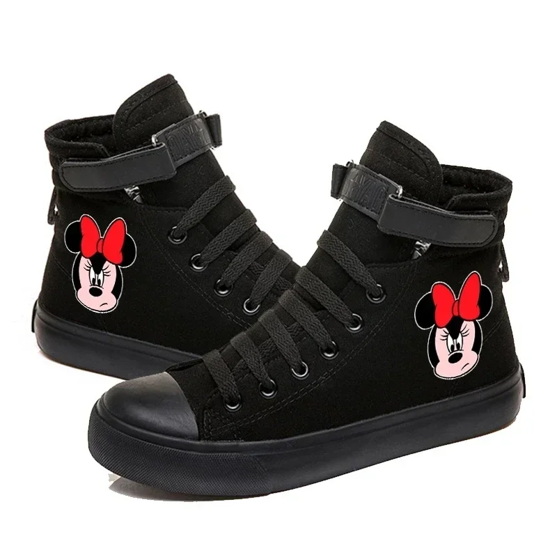 Disney Big Children Cartoon Minnie Mickey Mouse Soft Sole Casual Shoes Adult Men\'s Women\'s Sports Shoes Student Running Shoes