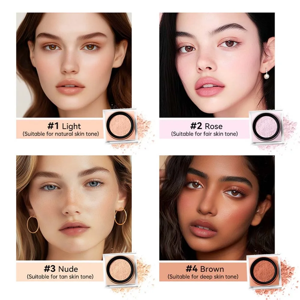 Lock in Makeup Setting Powder Weightless Lightweight Matte Loose Powder Waterproof Oil Control Face Loose Baking Banquet