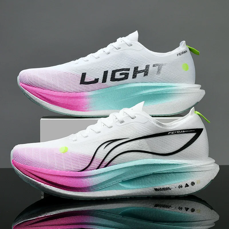 Homens malha tênis de corrida respirável jogging sapatos de luxo antiderrapante casal sapatos ao ar livre treinador de corrida tênis amortecimento fora de estrada