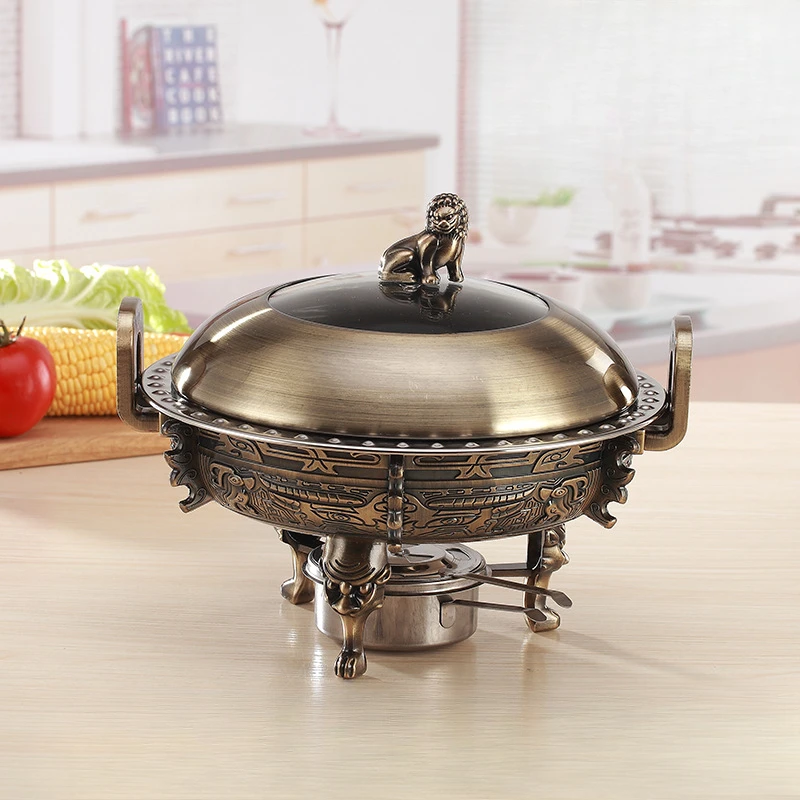 Portable Transparent Alcohol Burner Stainless Steel Spirit Stove Self-Service Copper Hot Pot Premium Dry Pot with Copper Base - view 2