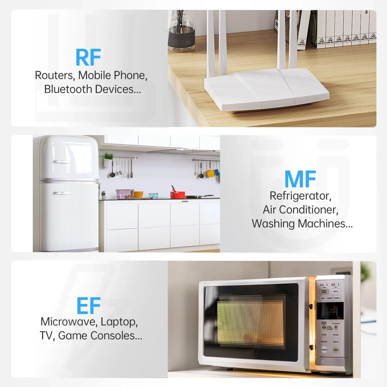 FNIRSI ERD-10 4-IN-1 كاشف الإشعاع الكهرومغناطيسي، قوة المجال الكهربائي والمغناطيسي، طاقة الترددات اللاسلكية، مراقبة درجة الحرارة #3