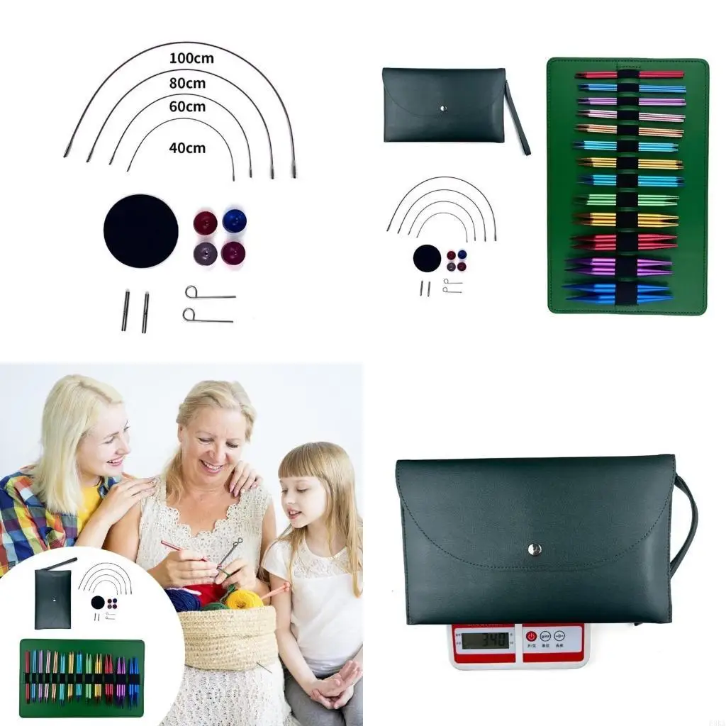 

Weaving Yarns Knitting Tool Weave Accessories Kits Circular Knitting Needle Set Aluminum Interchangeable Crochet Needle