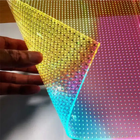 Super Slim Transparent Flexible Soft Self Adhesive Film Window LED Display P6 P8 Crystal LED Film Glass P10 LED Screen