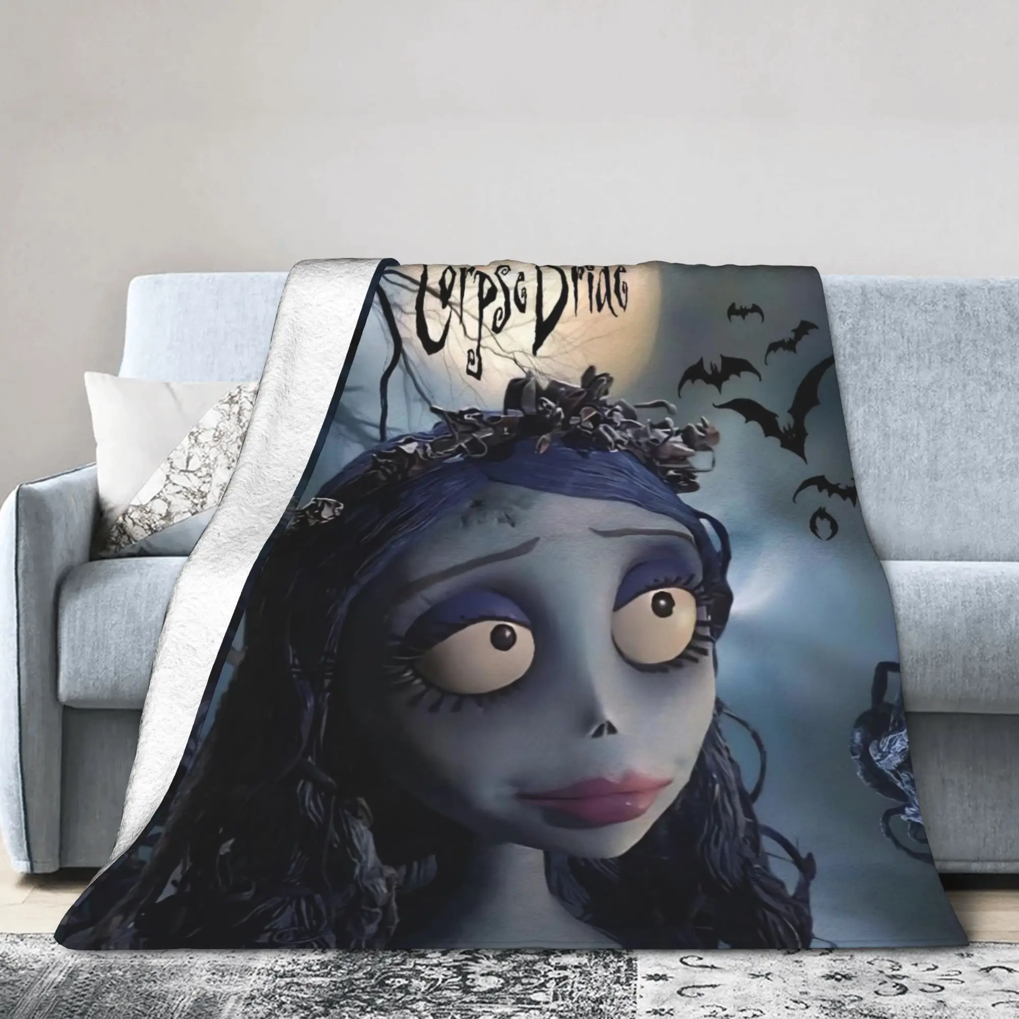 جثة العروس إميلي البطانيات المرجان الصوف أفخم مطبوعة متعددة الوظائف خفيفة الوزن رمي البطانيات للأريكة المفارش في الهواء الطلق