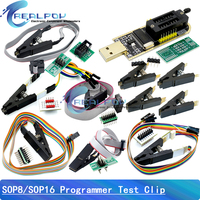 CH341A / CH341B 24 25 Series EEPROM Flash BIOS USB Programmer Module SOP8 SOP16 SOIC8 SOIC16 Test Clip Programmer Testing Clamp