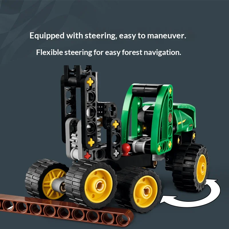 LEGO Bouwstenen Mechanische Serie 42218 John Deere 170 H Wieloogmachine Mannelijke en Vrouwelijke Puzzel Bouwstenen Speelgoed Cadeau