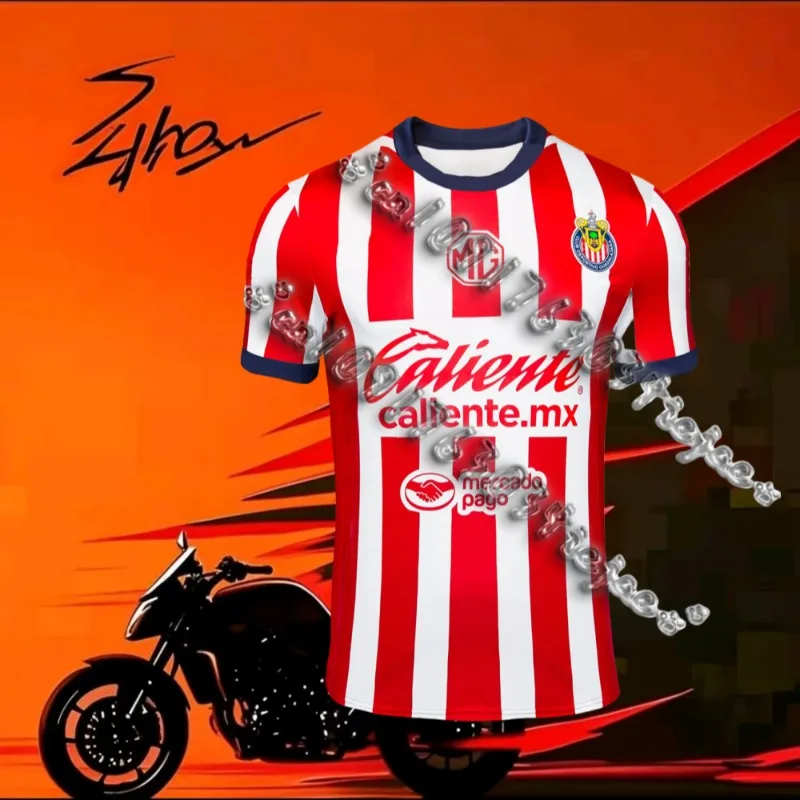 

2025 New Latest 3D Football Jerseys Chivas Home Jerseys Men's and Women's Oversized T-Shirts Sports Casual Outdoor Jerseys