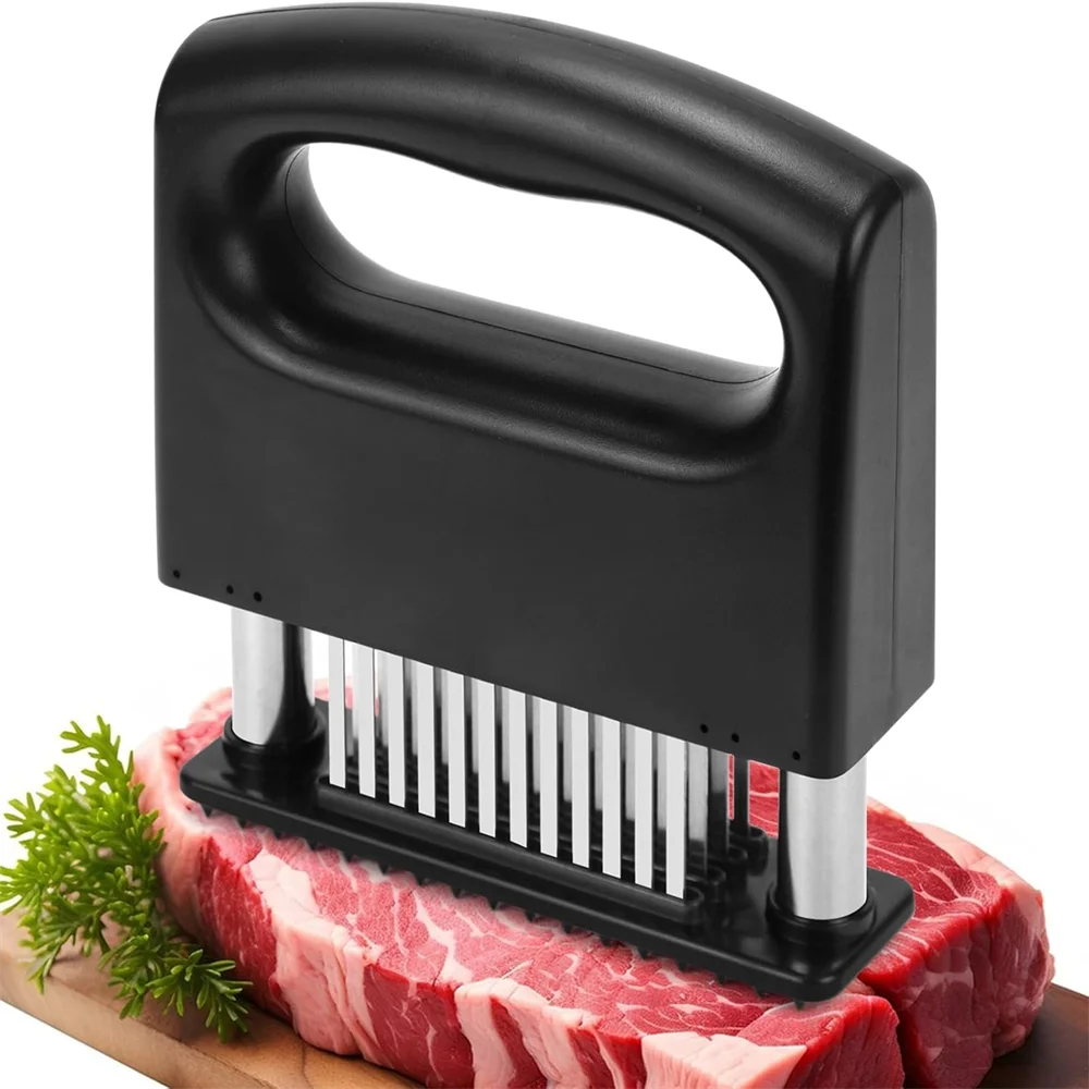 Ablandador de carne con 48 cuchillas de acero inoxidable ultra afiladas, máquina de cocina de alta resistencia, perfecta para filetes de cerdo, pollo