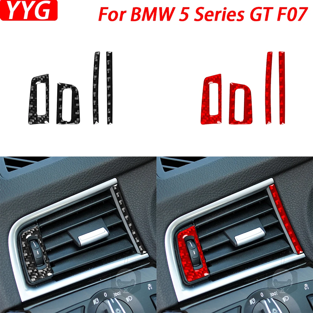 

For BMW 5 Series GT F07 2010-2017 Carbon Fiber Dashboard Both Side Air Outlet Panel Trim Cover Car Interior Accessories Sticker