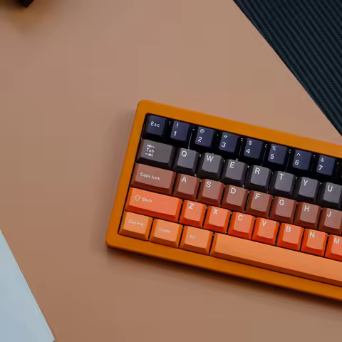 146 Keys Gradient Yellow Sunset Keycaps PBT Cherry Profile Keycaps for MX Switch Games DIY Custom Layout Mechanical Keyboard Cap