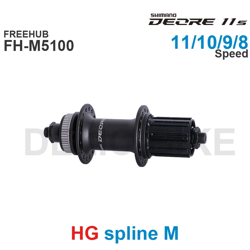 SHIMANO DEORE M5130 HUB  Front Hub HB-M5100  Rear FREEHUB  FH-M5100 HG spline M 8 9 10 11 speed Quick release Original Parts