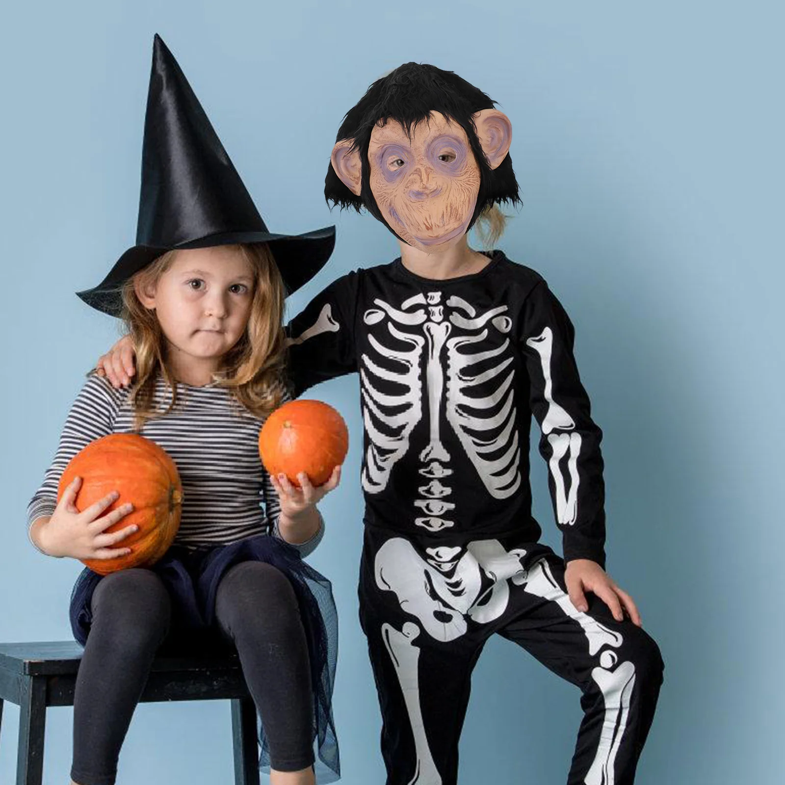 

Orangutan Mask Head Cover Monkey Masks Animal Halloween Costumes Make up Face Man