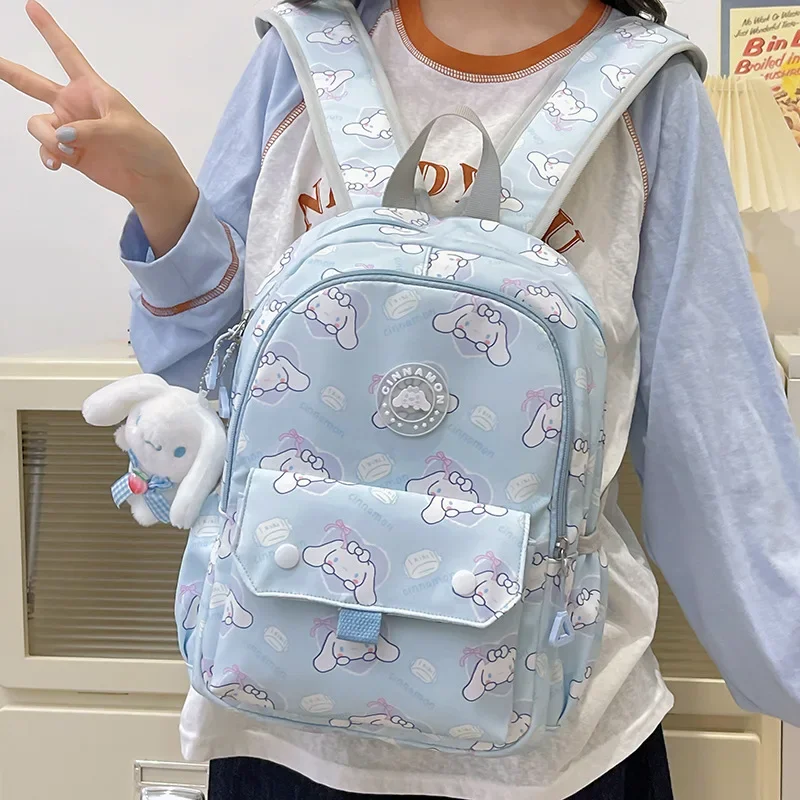 Sanrio Hello Kitty Cute Lightweight Student School Bag Cartoon Kulomie Short Trip Large Capacity Casual Backpack No Pendant