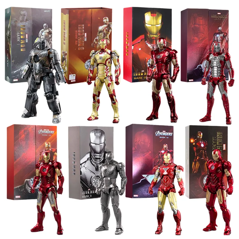 

ZD Toys Marvel Avengers Iron Man MK1 MK2 MK3 MK4 MK5 MK6 MK7 MK42 MK85 War Machine 7" Movie Action Figure Collectible Toys