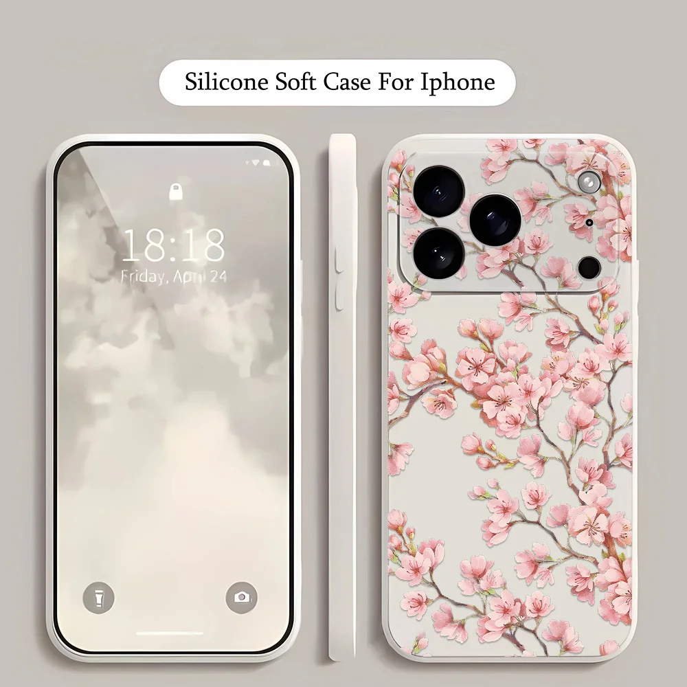 

Flower Phone Case for iPhone17Pro Max/17Pro/17/16/16Pro/15/14/13/12/11/Pro/Plus Fashion Friend Gift Aesthetic Phone Case