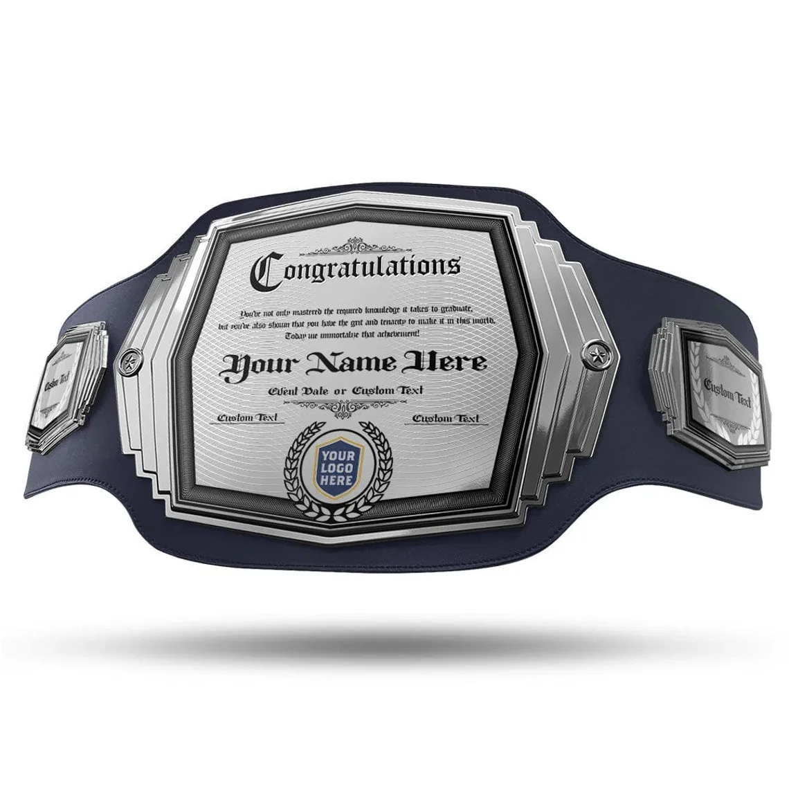 Minimum order of 5 pieces.Custom Champion Belt University Class Alma Mater Bachelor's Degree Graduation Celebration Souvenir